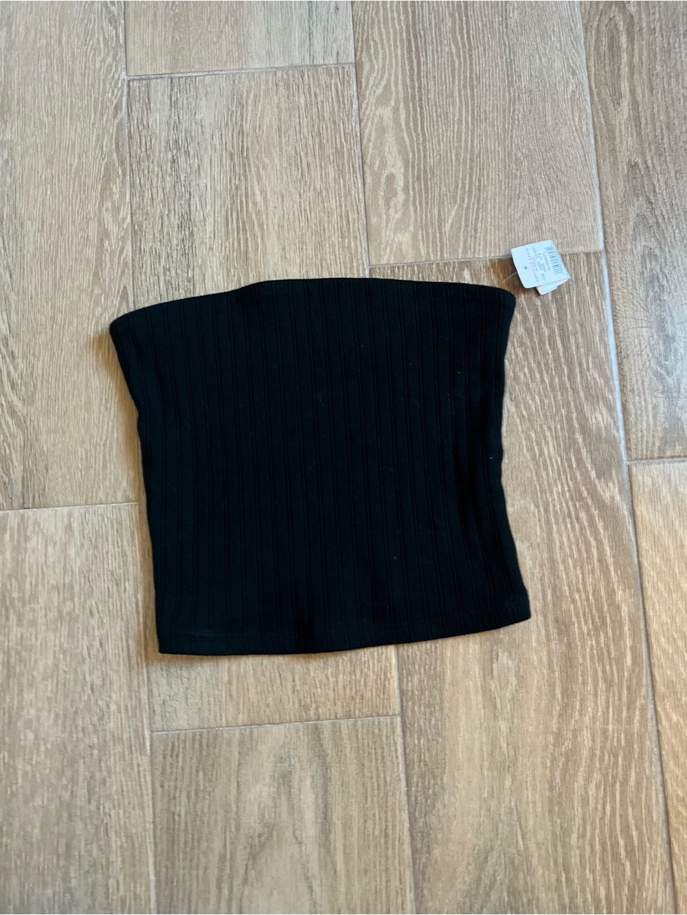 American Eagle Black Ribbed Strapless Tube Top NWT
